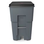 Contenedor de basura BRUTE RollOut Gris 360 Lts de frente