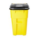 Contenedor de basura BRUTE  RollOut Amarillo 189 Litros de frente