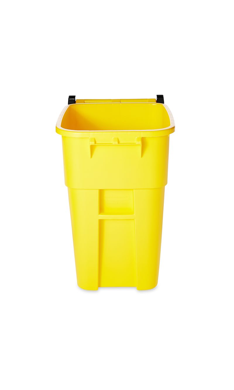 Contenedor de basura BRUTE  RollOut Amarillo 189 Litros de frente sin tapa