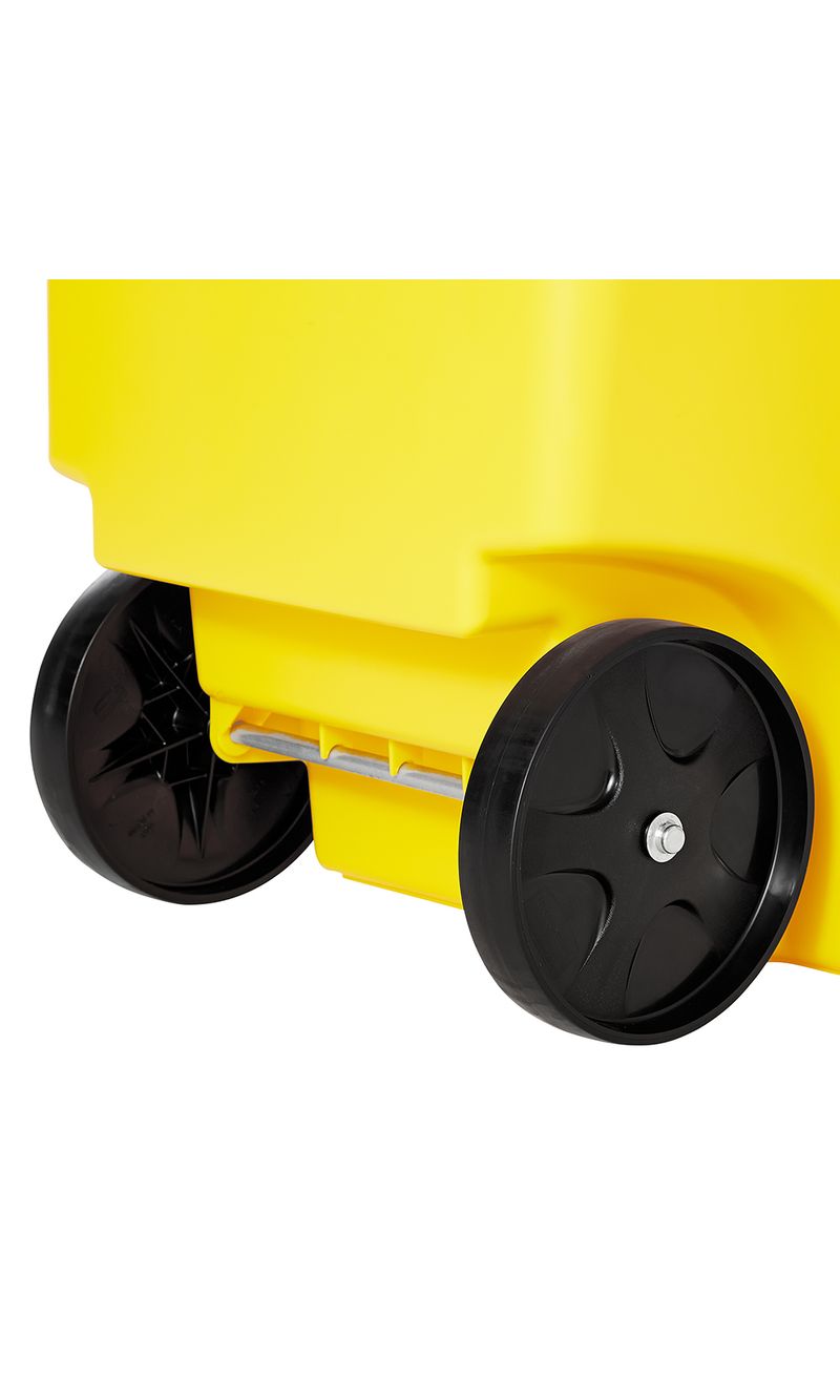 Contenedor de basura BRUTE  RollOut Amarillo 189 Litros ruedas