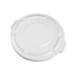 Tapa plana contenedor BRUTE Blanco 75 Lts desde arriba diagonal izquierda