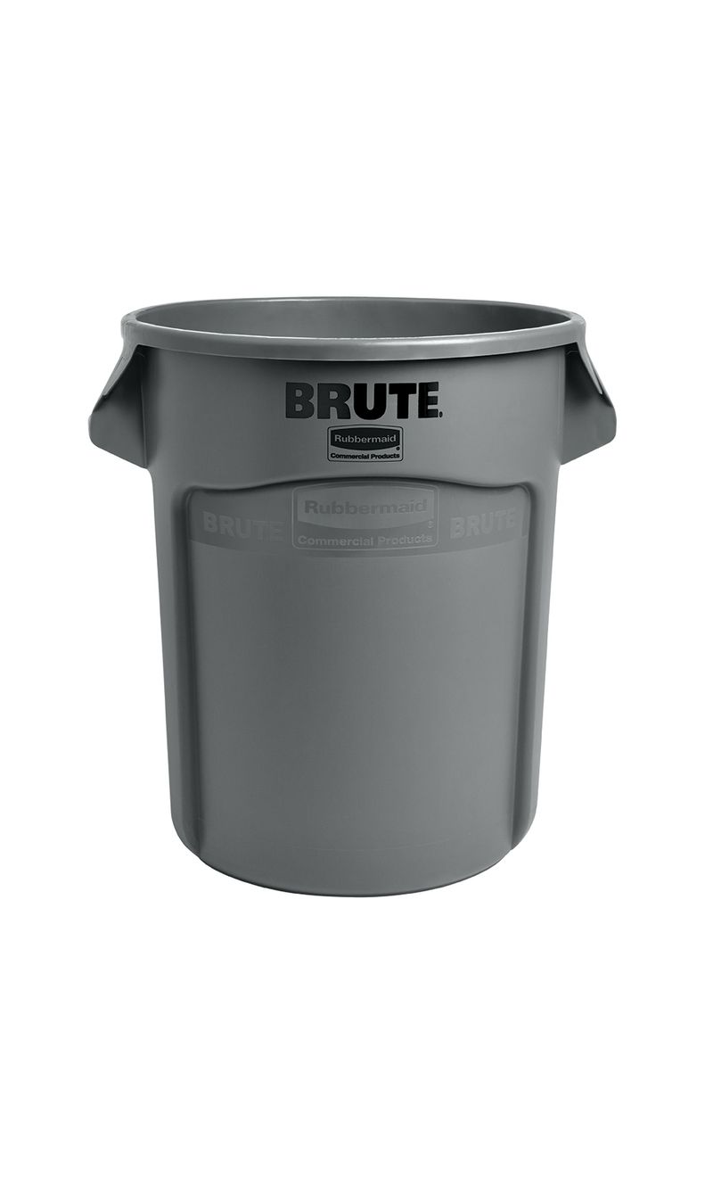 Contenedor de basura BRUTE  Gris 75 Litros de frente