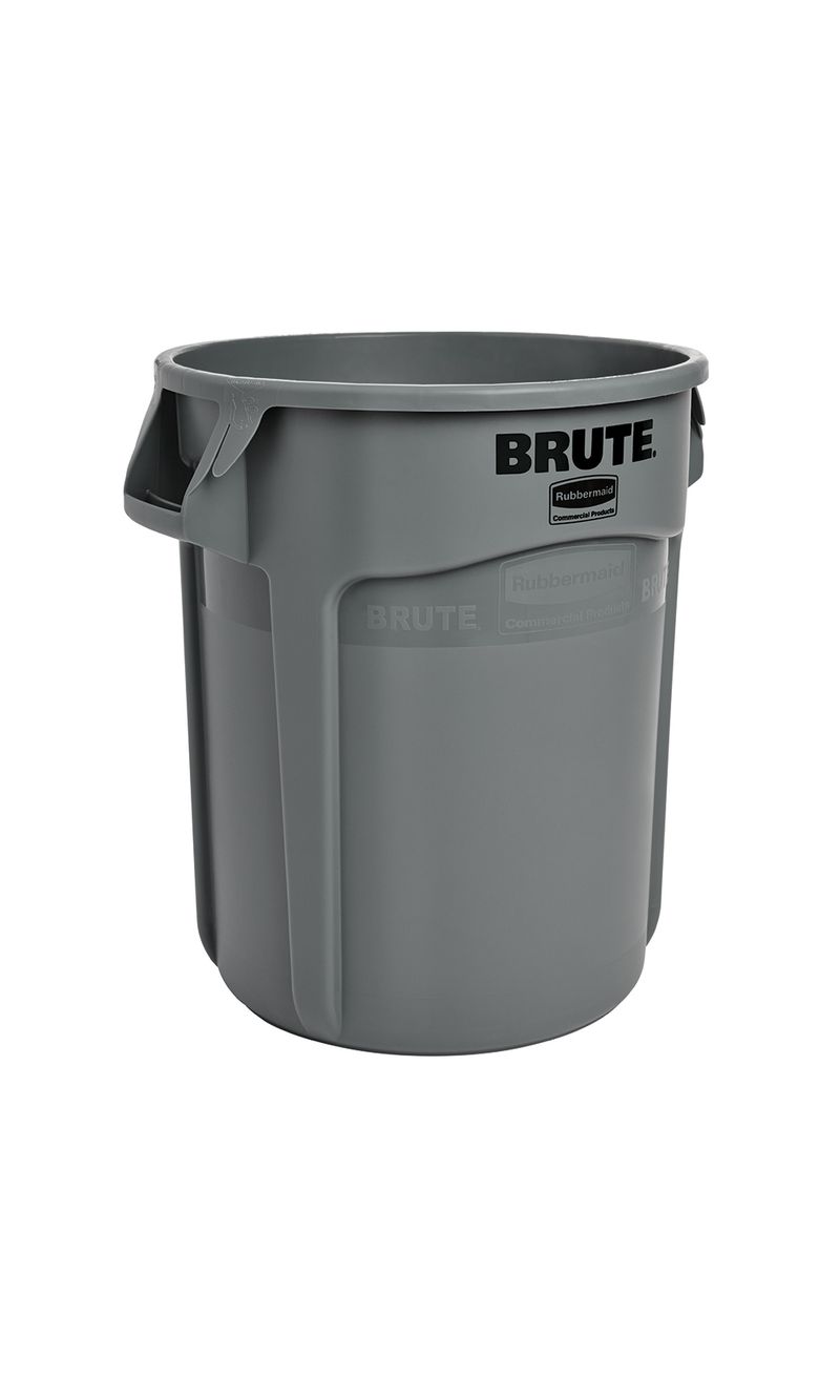 Contenedor de basura BRUTE  Gris 75 Litros en diagonal