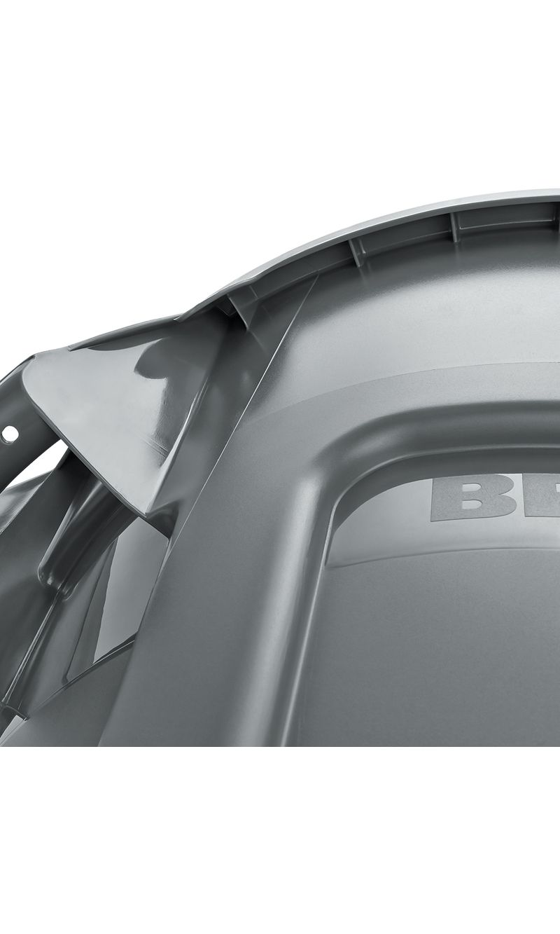 Contenedor de basura BRUTE  Gris 75 Litros costado