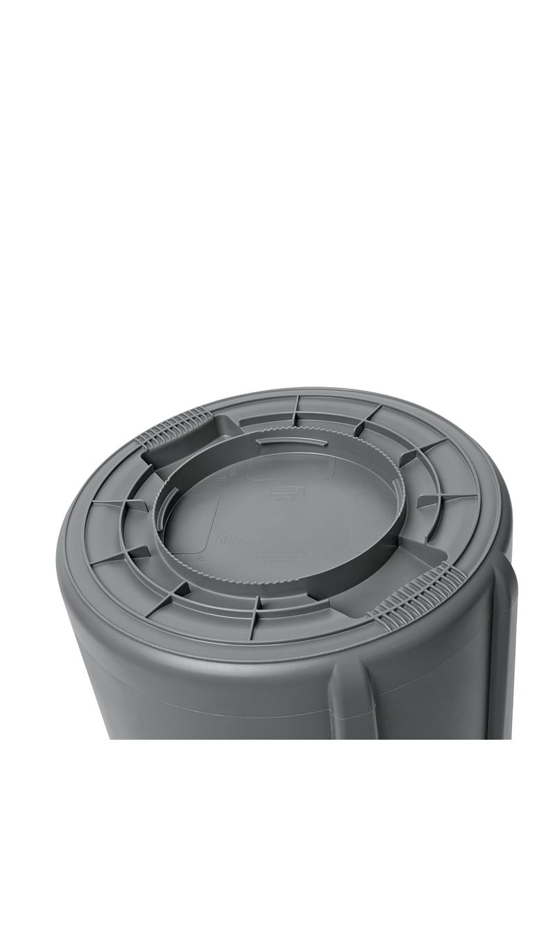 Contenedor de basura BRUTE  Gris 75 Litros parte de abajo
