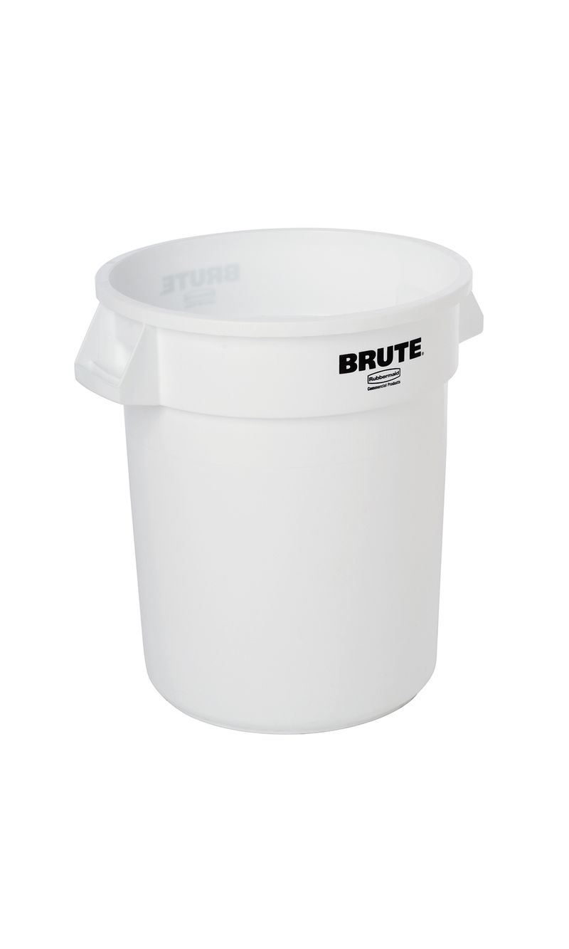 Contenedor de basura BRUTE Blanco 75 Litros diagonal