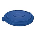 Tapa BRUTE  Plana Azul 121 Litros Rubbermaid Commercial de frente