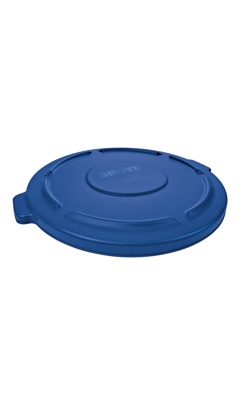 Tapa BRUTE  Plana Azul 121 Litros Rubbermaid Commercial de frente