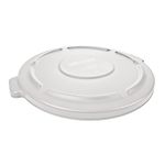Tapa plana contenedor BRUTE Blanco 121 Lts de frente