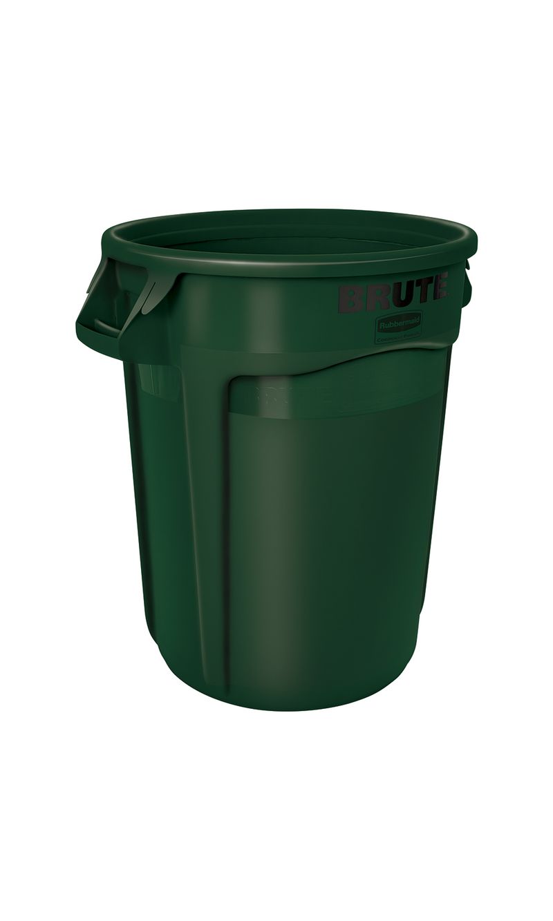 Contenedor de basura BRUTE Verde 121 Lts en diagonal