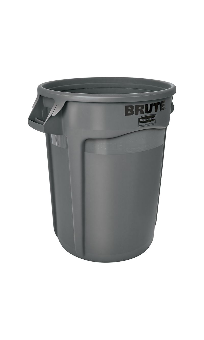 Contenedor de basura BRUTE Gris 121 Litros de frente