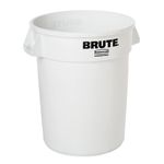 Contenedor de basura BRUTE Blanco 121 Litros de frente
