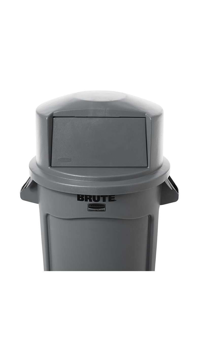 Tapa BRUTE  Domo Gris 121 Litros Rubbermaid Commercial tapa puesta de frente