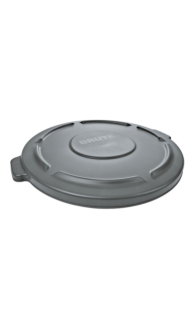 Tapa plana contenedor BRUTE Gris 208 Lts de frente