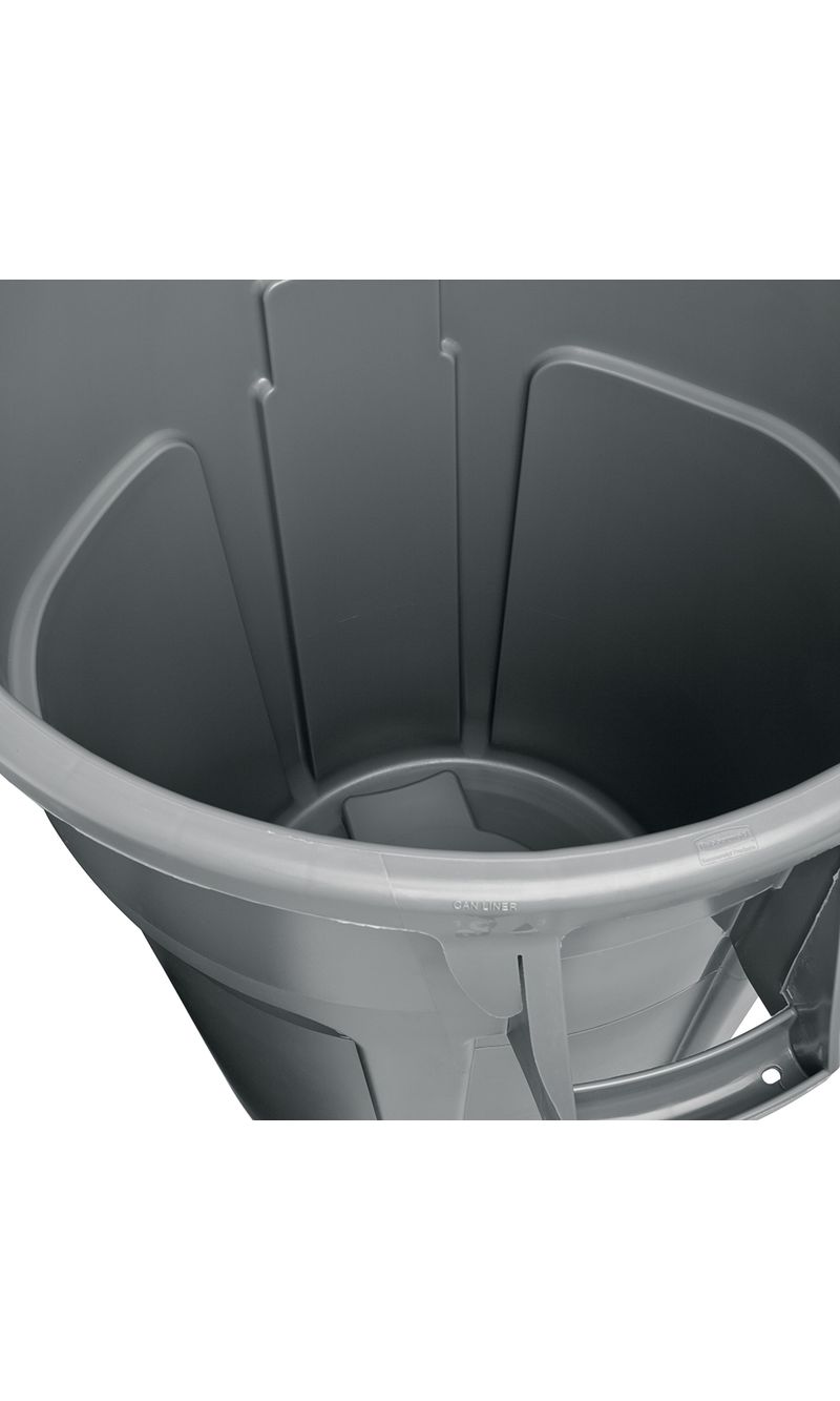 Contenedor de basura BRUTE Gris 208 Litros interior