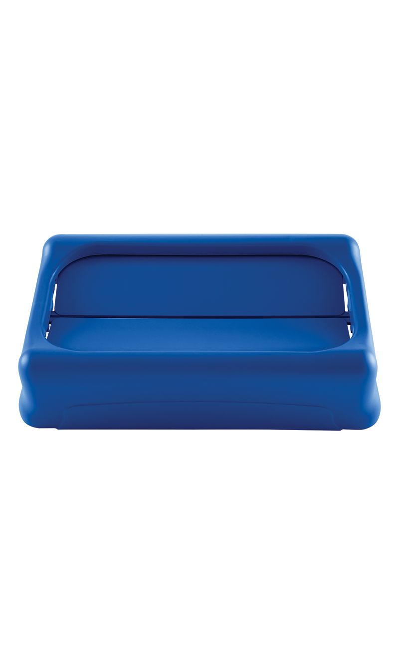 Tapa abatible  SLIM JIM   Azul Rubbermaid Commercial de frente