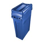 Tapa abatible  SLIM JIM   Azul Rubbermaid Commercial puesta