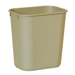 Papelera Pequeña  Beige 13 Litros Rubbermaid Commercial de frente