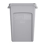 Contenedor de basura SLIM JIM Gris 87 Litros de lado