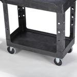 Carro de Servicio Mango Ergonómico Negro 226 Kg ruedas