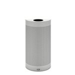 Contenedor de basura Media Luna Plata 45 Lts de frente