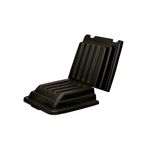 Tapa para Carro Volcador  de 568 Kg Negro  Rubbermaid Commercial doblada