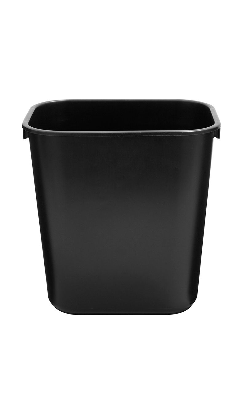 Basura Pequeña   Negro 12 Litros Rubbermaid Commercial de frente