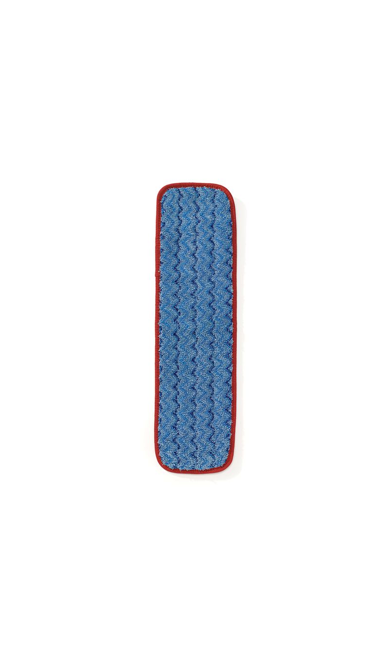 Mopa Húmeda microfibra HYGEN Azul-Rojo 45 cm de frente en pie