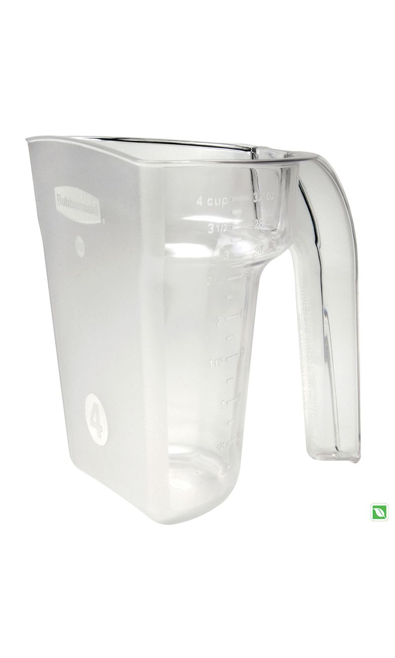 Pala para medir porciones exactas  4 tazas  1 Litro Rubbermaid Commercial de lado
