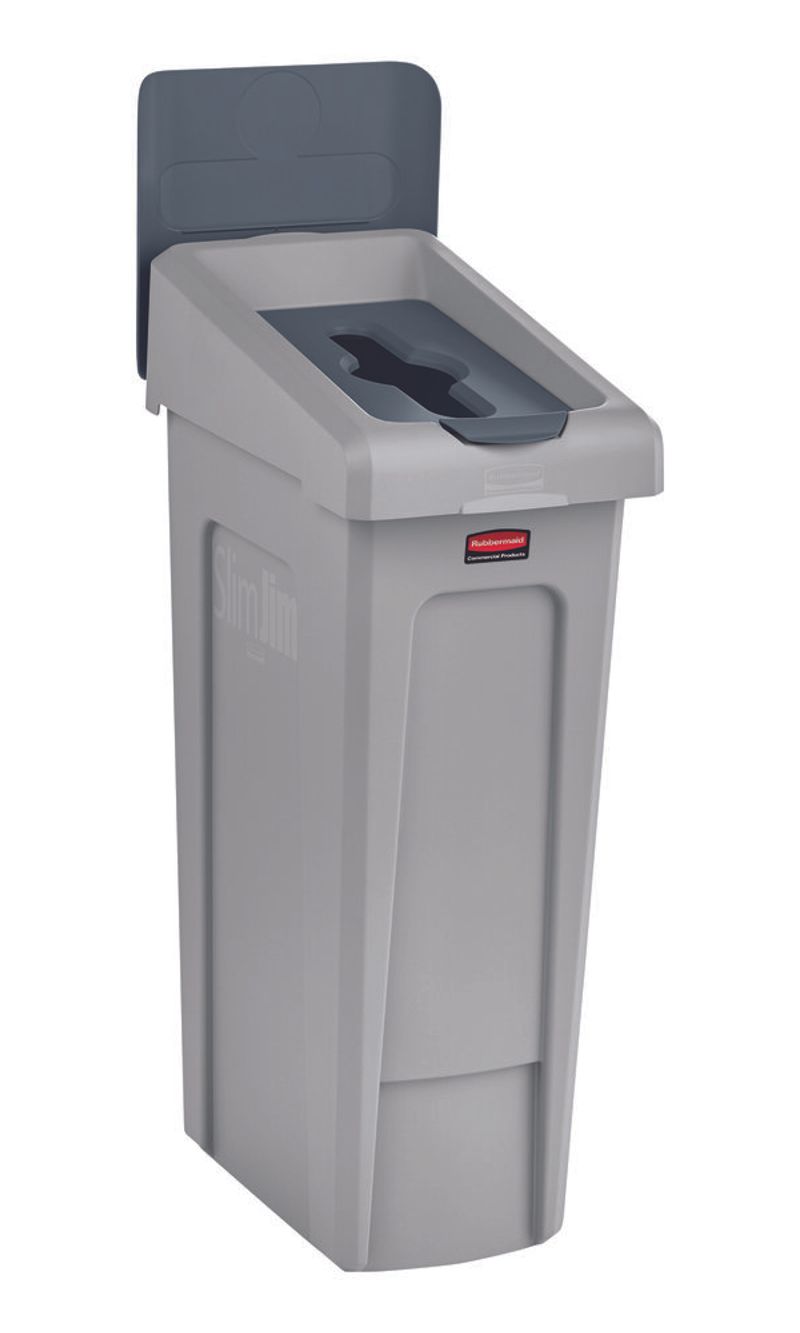 Tapa Punto ecológico SLIM JIM Gris 87 Lts diagonal