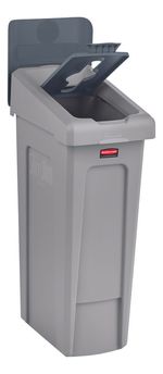 Tapa Punto ecológico SLIM JIM Gris 87 Lts  tapa abierta