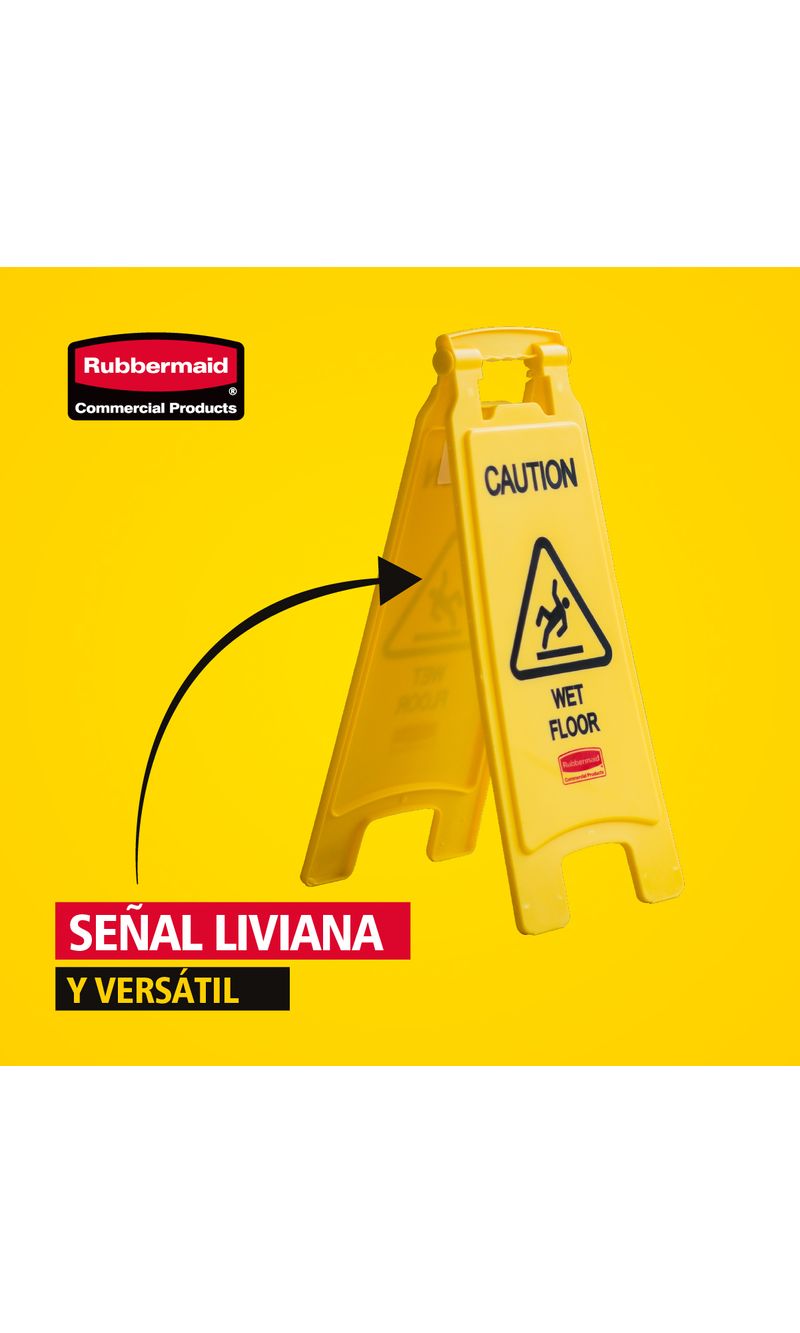 Señal de Precaución de piso Amarillo 66 cm señal liviana