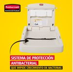 Cambiador Vertical para Bebe  Gris con sistema de protección antibacterial