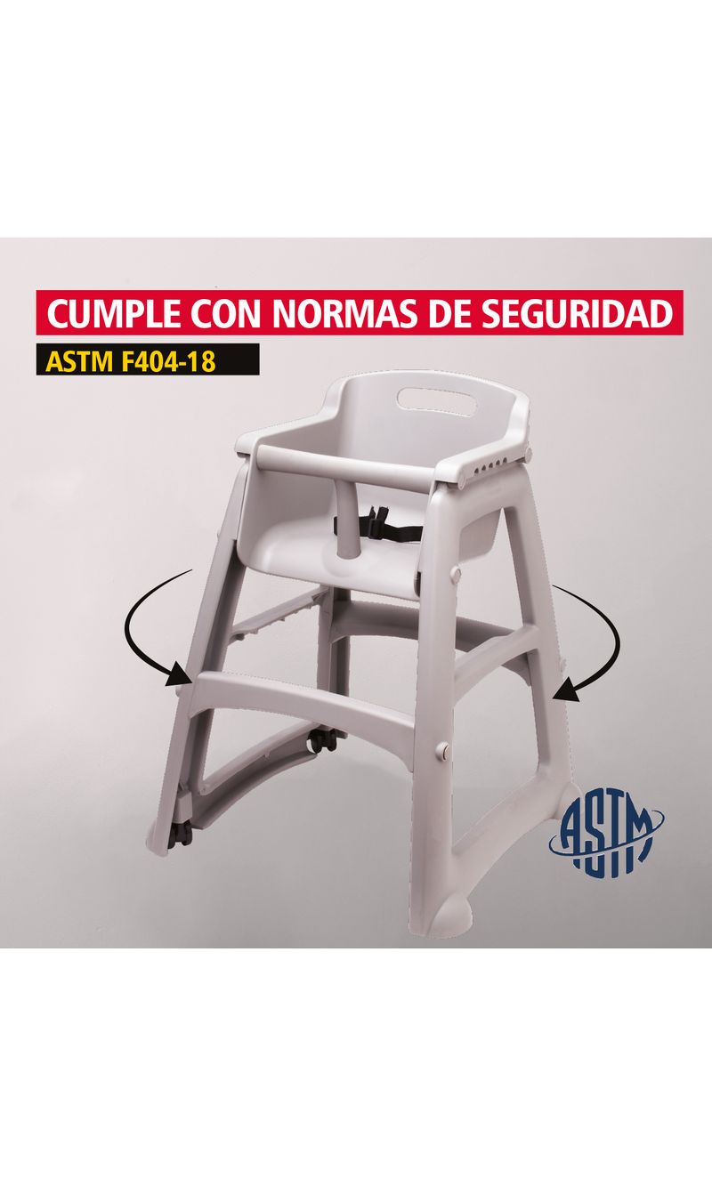 Silla para bebé con Ruedas STURDY CHAIR Gris normas de seguridad