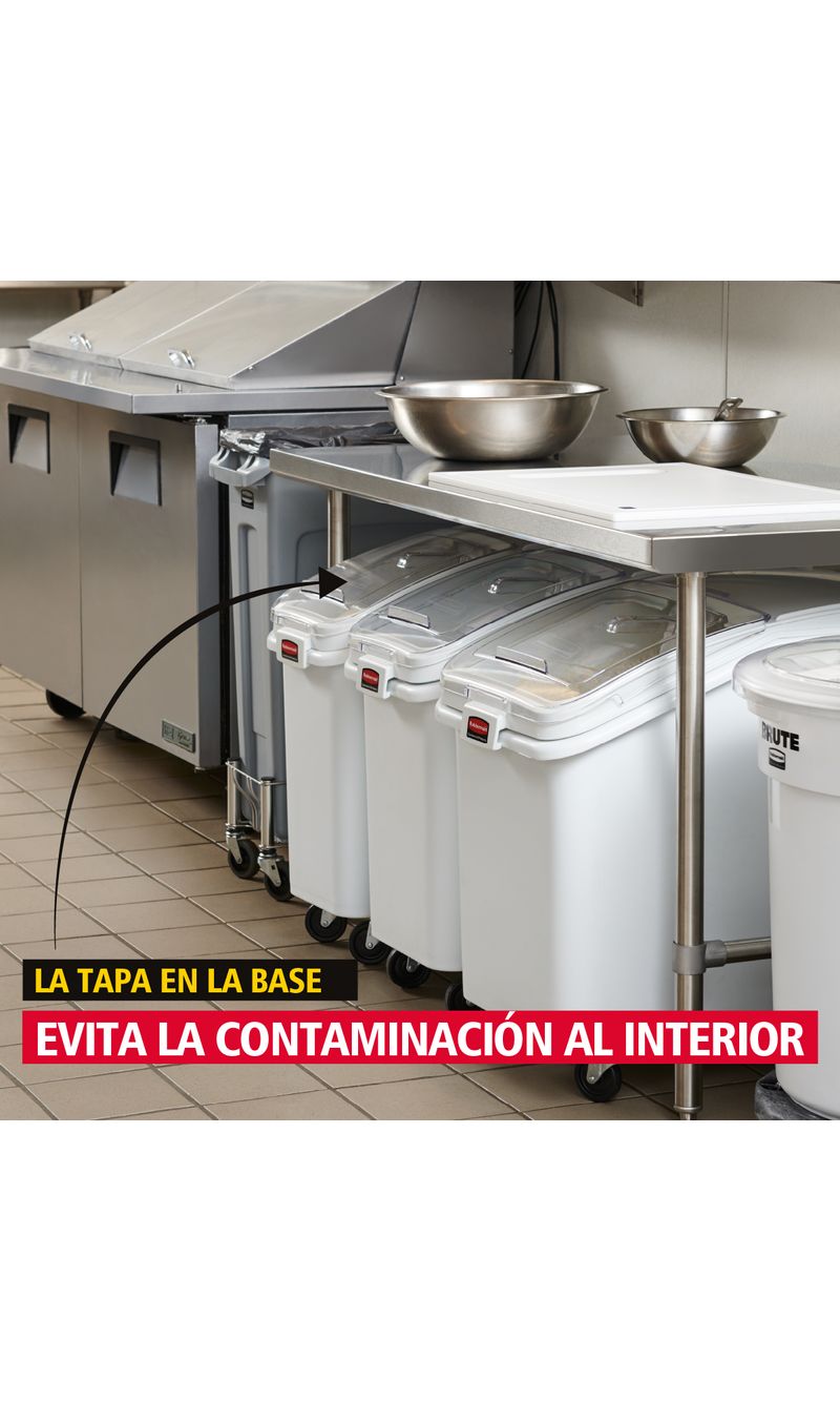 Contenedor de ingredientes ProSave 400 tazas Blanco evita contaminación al interior