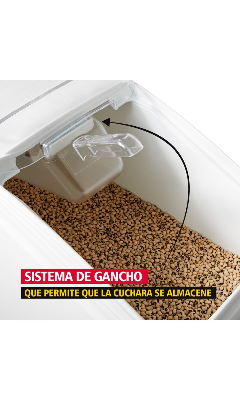 Contenedor de ingredientes ProSave 400 tazas Blanco tapa con sistema de gancho