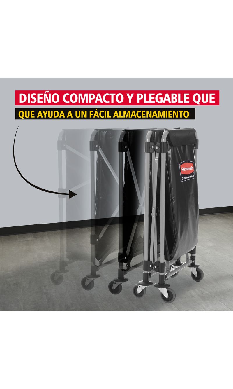 Carro plegable X-Cart Negro    100 Kg diseño compacto y plegable