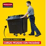 Carro Volcador Cubico  Negro cap 226 Kg para cargas pesadas