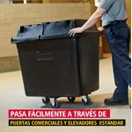 Carro Volcador Cubico  Negro cap 226 Kg en publicidad