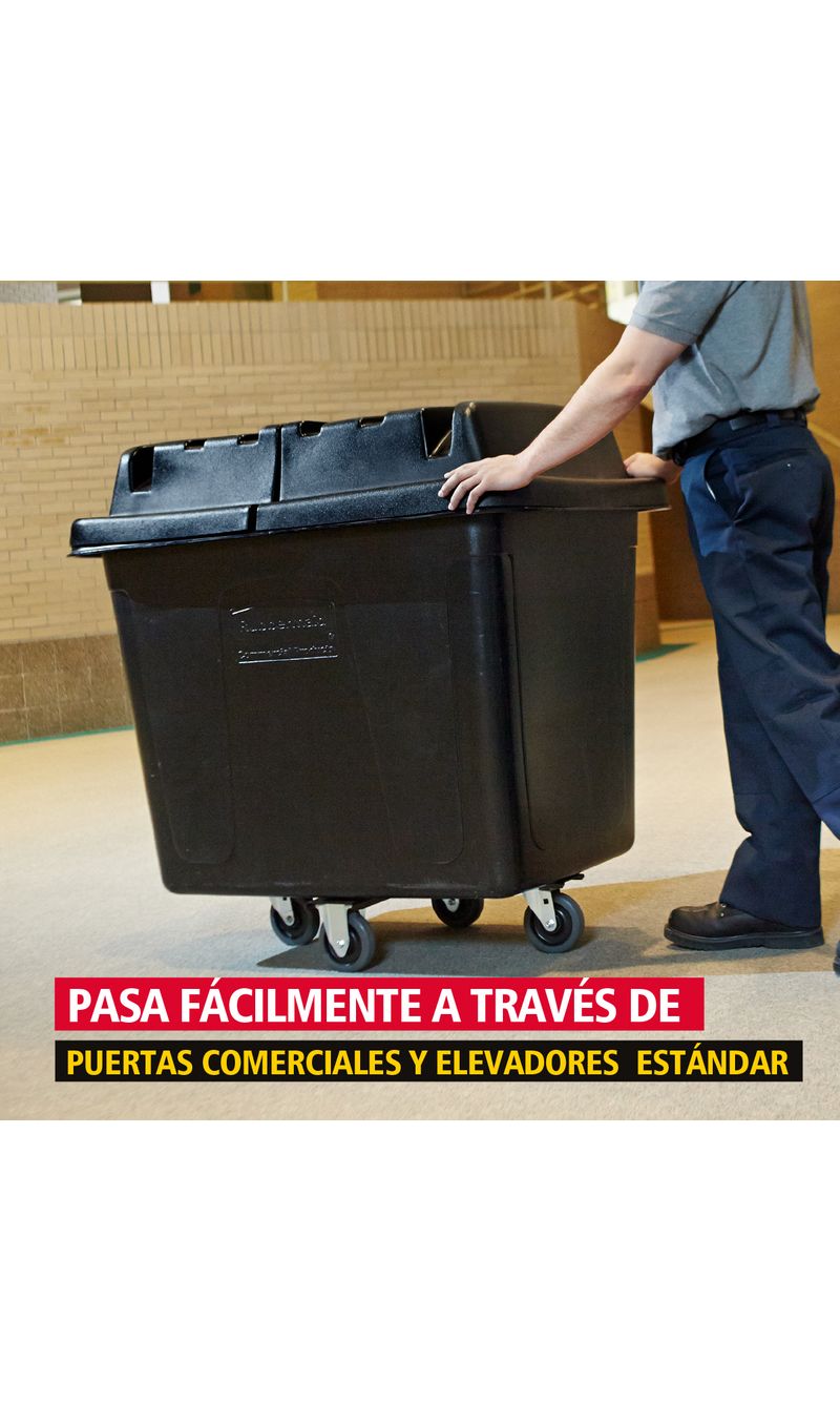 Carro Volcador Cubico  Negro cap 226 Kg en publicidad