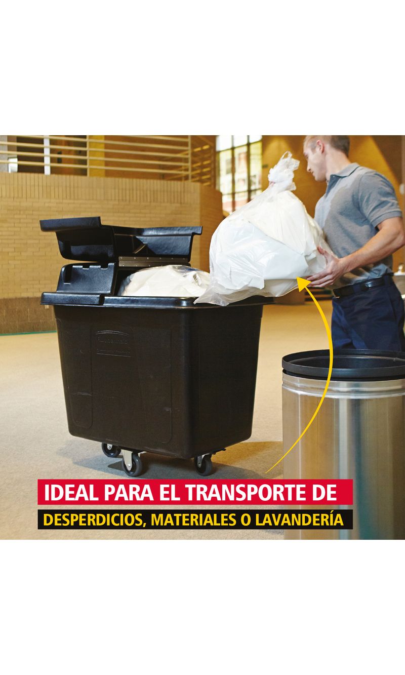 Carro Volcador Cubico  Negro cap 226 Kg ideal para transportar implementos