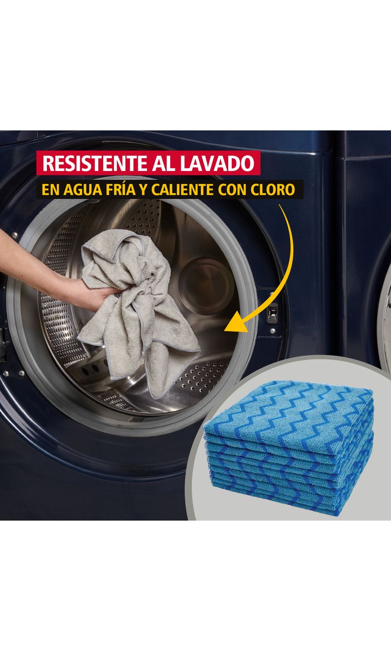 Paño de Microfibra HYGEN  Azul 40 x 40 cm resistente al lavado