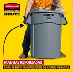 Contenedor de basura BRUTE Negro 121 Litros con manijas reforzadas