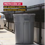 Contenedor de basura BRUTE Negro 121 Litros con protección UV