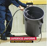 Contenedor de basura BRUTE Negro 121 Litros superficie uniforme