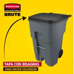 Contenedor de basura BRUTE RollOut Gris 360 Lts tapa