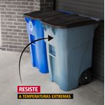 Contenedor de basura BRUTE RollOut Gris 360 Lts resistente