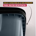 Contenedor de basura BRUTE RollOut Gris 360 Lts para mayor resistencia