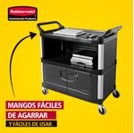 Carro de instrumentos Xtra Negro 136 Kg con mangos fáciles de agarrar