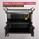 Carro de instrumentos Xtra Negro 136 Kg con paneles